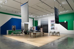 Museum of Contemporary Art Australia, Ciara Phillips, 'Workshop' (2010–ongoing). Installation and print studio. Installation view: 21st Biennale of Sydney, Museum of Contemporary Art Australia, Sydney (16 March–11 June 2018). Courtesy the artist. Photo: silversalt photography.